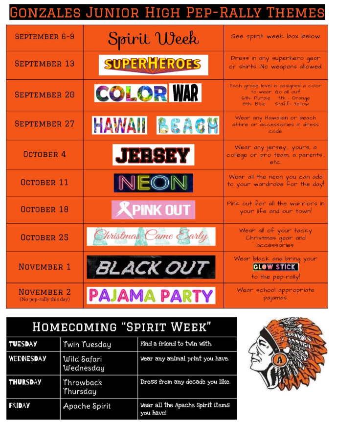 GJH Pep Rally Themes